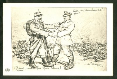 Pocztówka, satyryczna czarno-biała autorstwa Maurice Radiguet