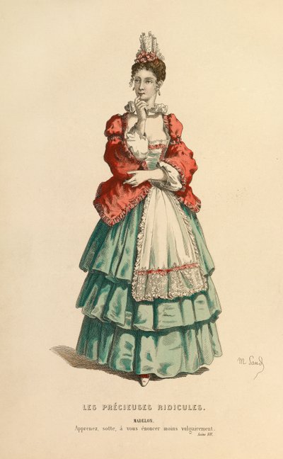 Kostium do roli Madelon, ok. 1868 r. (rycina) autorstwa Maurice Sand