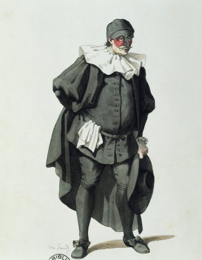 Dottor Balanzone w 1653, Maurice Sand (1823-1889) autorstwa Maurice Sand