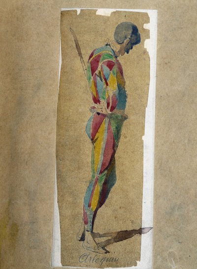 Arlekin, z „Masques et bouffons” (komedia włoska), tekst i rysunki Maurice Sand, ryciny A. Manceau, przedmowa Georges Sand autorstwa Maurice Sand