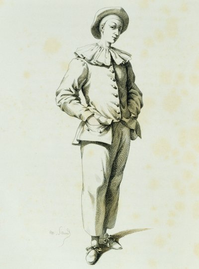 Pedrolino, Maurice Sand (1823-1889) autorstwa Maurice Sand