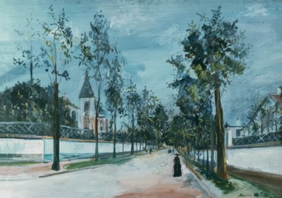 Ulica na przedmieściach autorstwa Maurice Utrillo