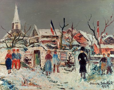 Krajobraz pod śniegiem, Maixe autorstwa Maurice Utrillo
