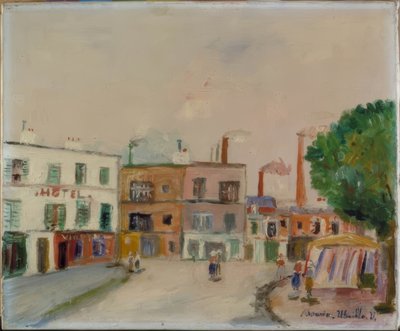 „Les usines de banlieu” (Fabryki na przedmieściach) autorstwa Maurice Utrillo