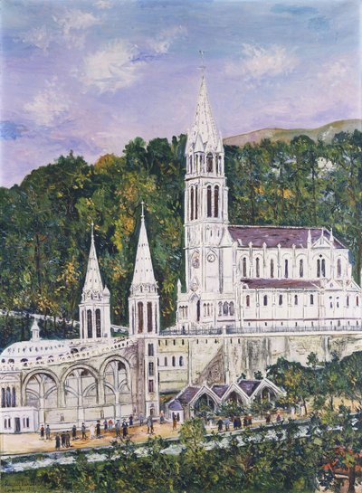 Katedra Notre Dame w Lourdes; Bazylika Notre-Dame-De-Lourdes autorstwa Maurice Utrillo