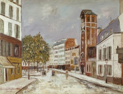 Plac Abbesses autorstwa Maurice Utrillo