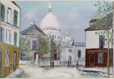 Place du Tertre i Sacré-Coeur autorstwa Maurice Utrillo