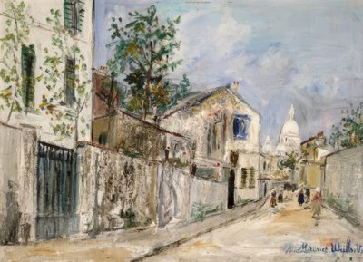 Ulica Abreuvoir autorstwa Maurice Utrillo