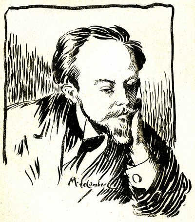 Gustave Le Rouge, ok. 1899 (grawerowane drewno) autorstwa Maurice Walter Edmond de Lambert