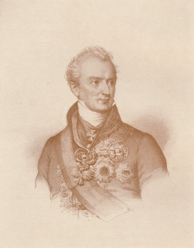 Książę Clemens Wenzel Nepomuk Lothar von Metternich-Winneburg, c1830, 1896 autorstwa Maurin