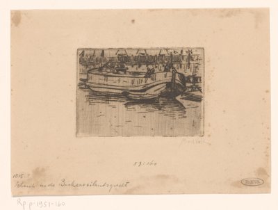 Łódź w Bickersgracht, Amsterdam autorstwa Maurits van der Valk (signed by artist)