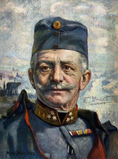 Portret Conrada von Hotzendorfa (1852-1925), marszałka armii austro-węgierskiej” (rysunek) autorstwa Max Antlers
