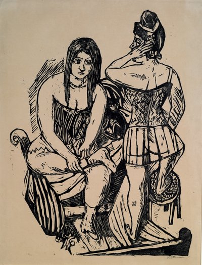 Przy toaletą autorstwa Max Beckmann