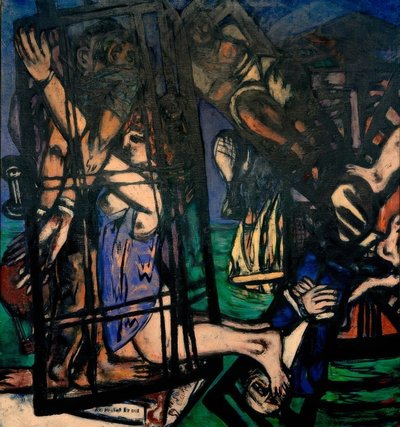 Balon z wiatrakiem. Młyn autorstwa Max Beckmann