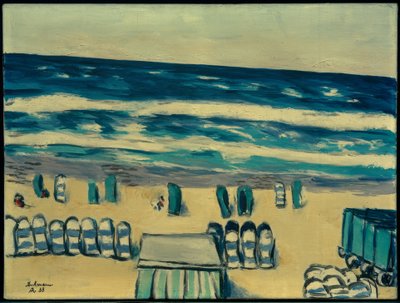 Błękitne morze z leżakami? autorstwa Max Beckmann