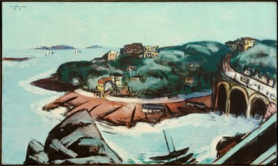 Widok na przedmieścia nad morzem w pobliżu Marsylii autorstwa Max Beckmann