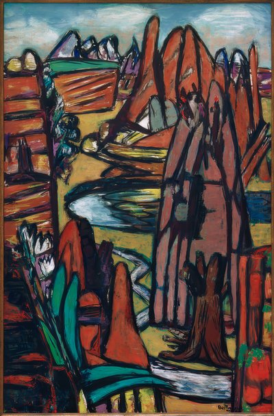 Krajobraz skalny z głazów autorstwa Max Beckmann