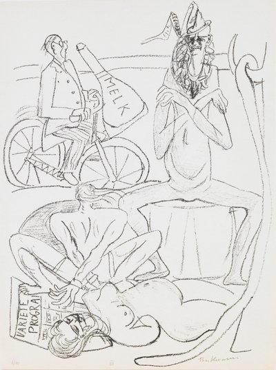 Cyrk, tablica 12 z teki „Dzień i sen” autorstwa Max Beckmann
