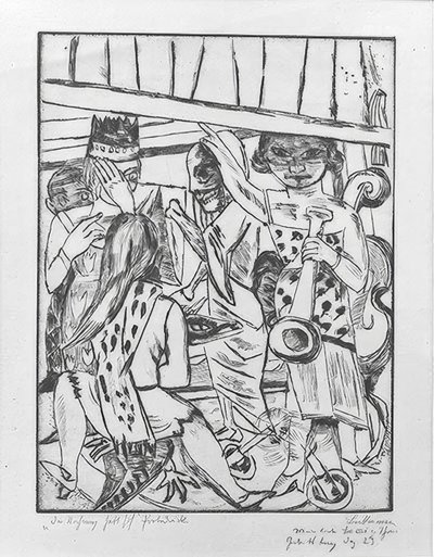 Kurtyna się podnosi autorstwa Max Beckmann