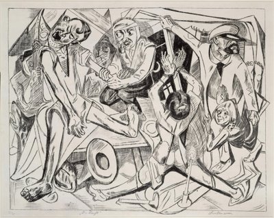 Noc (plansza 7 z: „Piekło”) autorstwa Max Beckmann