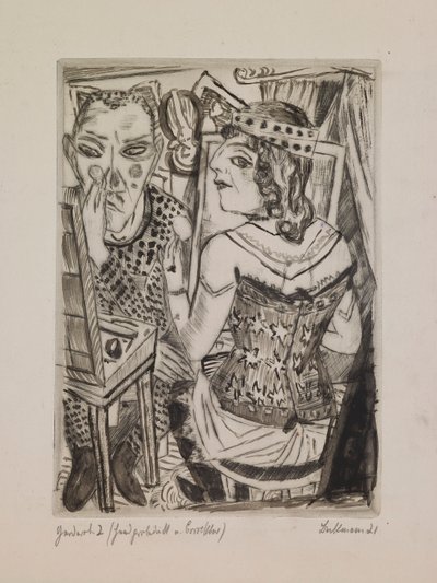 Garderoba, tablica 2 z portfolio „Targi Doroczne” autorstwa Max Beckmann
