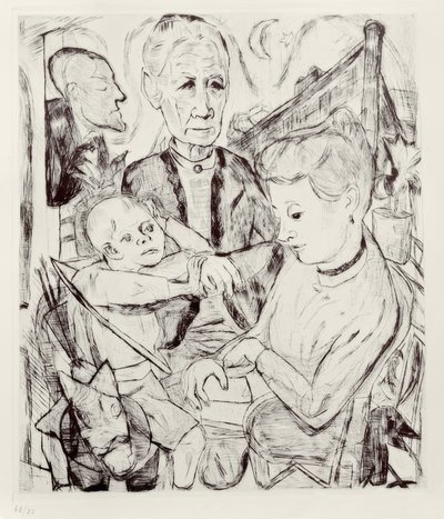 Scena rodzinna autorstwa Max Beckmann