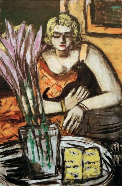 Kobieta z kotem autorstwa Max Beckmann