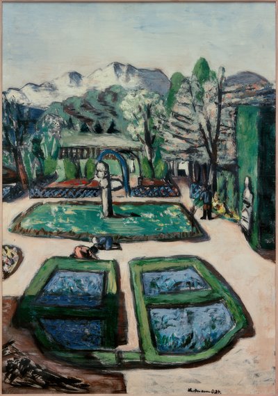 Krajobraz ogrodowy na wiosnę autorstwa Max Beckmann