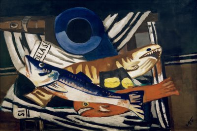 Duża ryba martwa natura autorstwa Max Beckmann