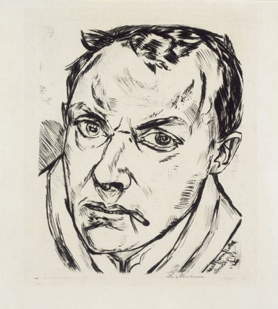 Duży autoportret autorstwa Max Beckmann