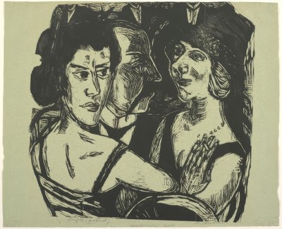 Portret grupowy, Eden Bar autorstwa Max Beckmann