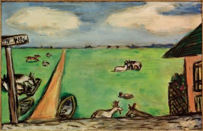 Zielona łąka z krowami autorstwa Max Beckmann