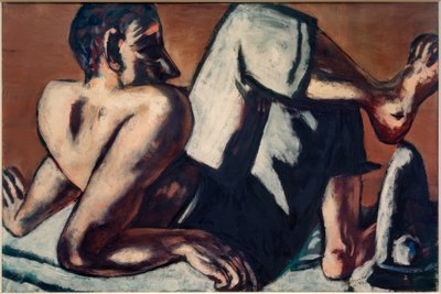 Halbakt-klaun (artysta) autorstwa Max Beckmann