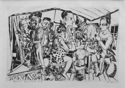 Za kulisami autorstwa Max Beckmann