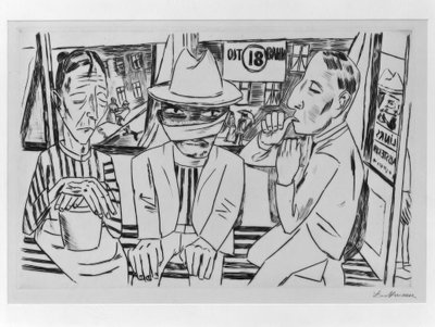 W tramwaju autorstwa Max Beckmann