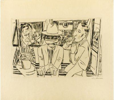 W tramwaju autorstwa Max Beckmann