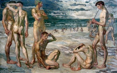 Młodzi mężczyźni nad morzem autorstwa Max Beckmann