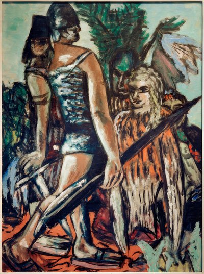 Wojownik i kobieta-ptak autorstwa Max Beckmann