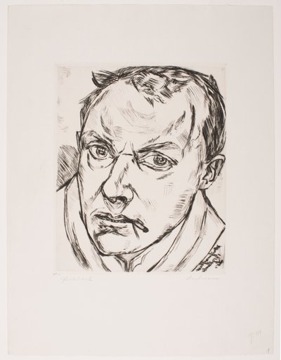 Duży autoportret autorstwa Max Beckmann