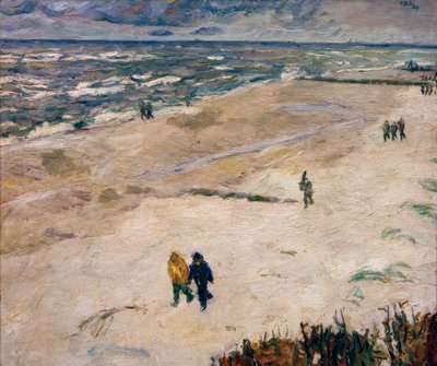 Ludzie po pracy nad morzem (Na plaży Wangerooge) autorstwa Max Beckmann