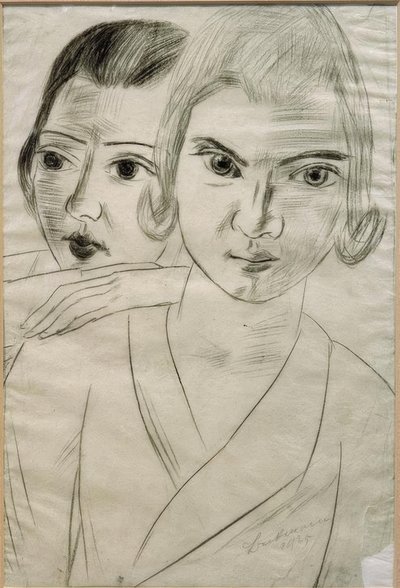 Pizchen i Quappi - portret podwójny Marie-Louise von Motesiczky i Mathilde von Kaulbach autorstwa Max Beckmann