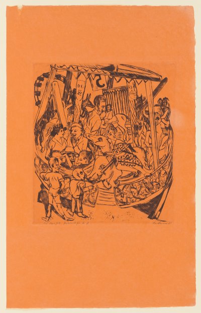 Tablica 7 z serii: Doroczny jarmark autorstwa Max Beckmann