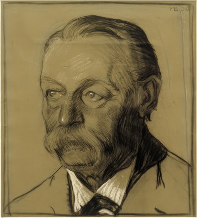 Portret wuja Friedricha Beckmanna, półprofil z lewej strony autorstwa Max Beckmann