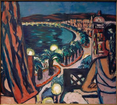 Promenade des Anglais (Nice vom Hotel bei Nacht) autorstwa Max Beckmann