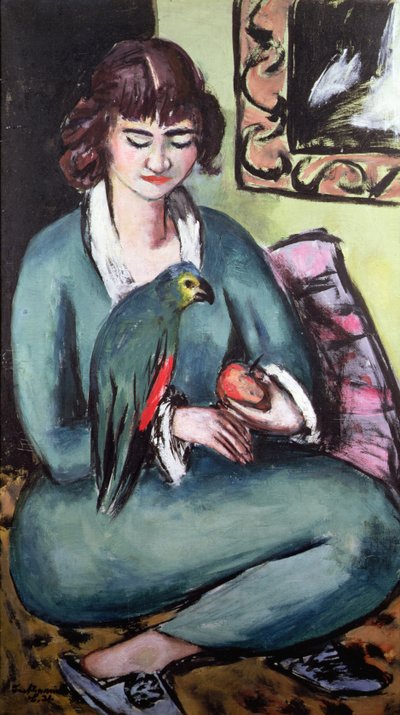 Quappie z papugą autorstwa Max Beckmann