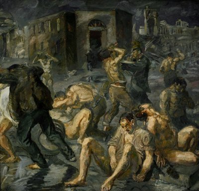 Scena ze zniszczenia Mesyny autorstwa Max Beckmann