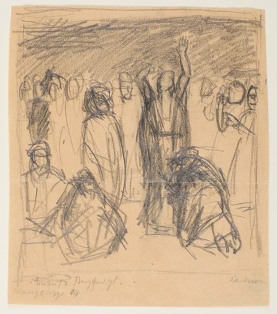 Szkic do Kazania na Górze autorstwa Max Beckmann