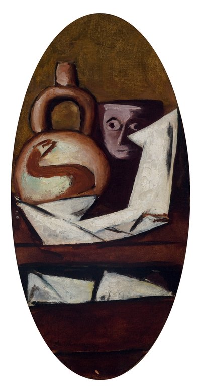 Martwa natura z meksykańską postacią autorstwa Max Beckmann