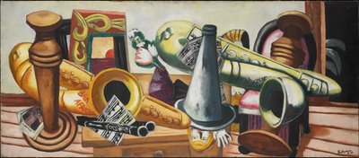 Martwa natura z saksofonami autorstwa Max Beckmann