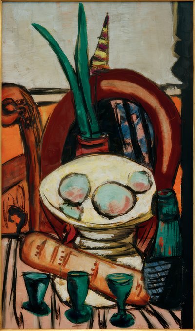 Martwa natura w zielonych okularach autorstwa Max Beckmann